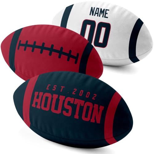 Image of ANTKING Houston Throw Pillow Custom Name Number for Men Boy Gifts | Personalized Gift for Youth for Birthday Christmas