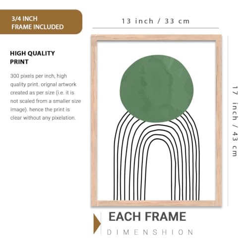 Image of kotart Painting for Wall Decoration - Modern Art Wall Decor Framed Painting for Living Room Bedroom - Framed Wall Posters /Paintings with Frame Set of 3 (Art 3, 13x17 inch)