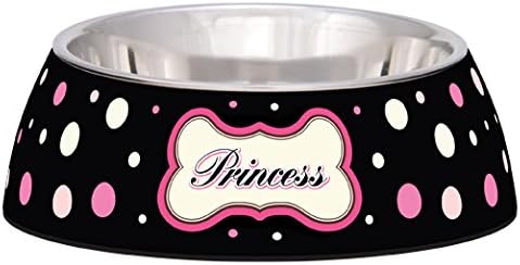 Loving Pets Princess Polka Dot Milano Bowl for Dogs and Cats, Small