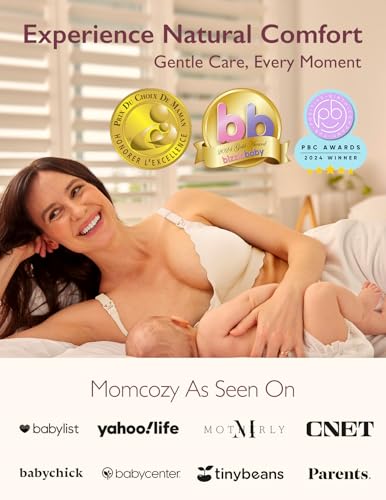 Image of Momcozy Nursing Bras for Breastfeeding, Seamless Pregnancy Maternity Bra Wireless Classic Jelly Strip Support Nursing Bra