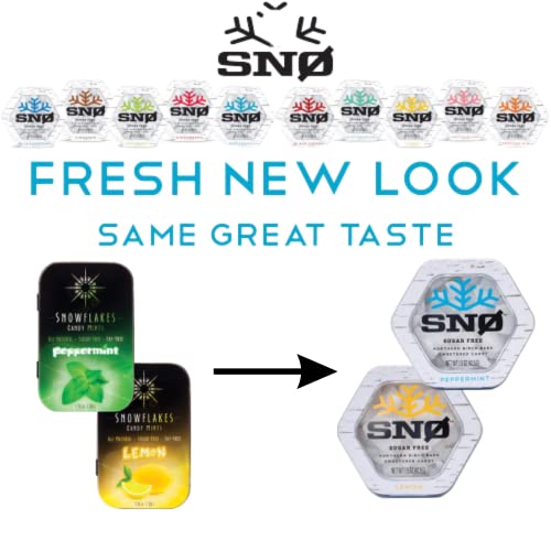 Peppermint And Lemon Keto Xylitol Candy Chips - Snø 1Lb Bag - Sugar-Free Candy With Only 2 Ingredients | Low Carbs, Diabetic-Friendly, Non-Gmo, Vegan, Gf & Kosher | Purest Candy In The World! #TOP3