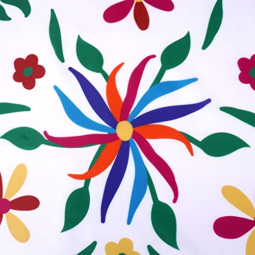 Nramoos Mexican Tablecloth- Colorful Otomi Style Birds Floral Tablecloth Rectangle Spring Polyester Fabrics Tablecloth For Indoor And Outdoor 60X84 #TOP5