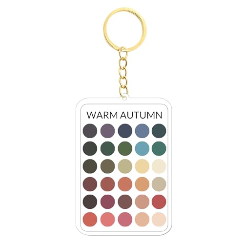 XUMGCUTM Clear Acrylic Season Color Analysis Swatches Keychain,Season Color Palette