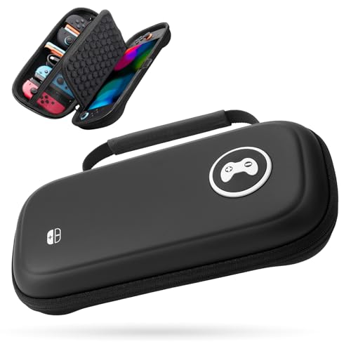 Custodia per Nintendo Switch 2 2025, Design Ammortizzante a Nido d'ape Migliorato, Borsa Rigida da Viaggio per Console Nintendo Switch 2 e Accessori, 10 Slot per Schede di Gioco (Nero)