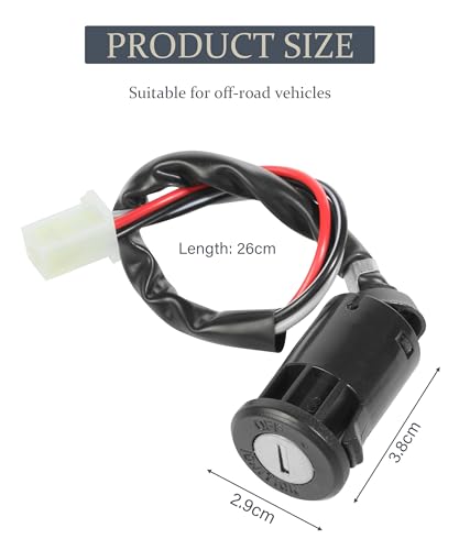 VARGTR Ignition Key Switch,Key Switch Starter Parts,Car Accessories Electric Scooter Key Ignition Switch with Cap for 50cc 70cc 90cc 110cc 125cc 150cc 200cc 250cc ATV Dirt Bike Electric Scooter - Thumbnail 2