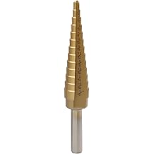Uenhoy Titanium Step Drill Bit 1/8 to 1/2 Inches, 13 Sizes High-Speed Steel Drill Cone Bits for Hole Drilling Cutting, HSS Multi-Size Hole Stepped Up Unibit for Metal & Plastic Sheet