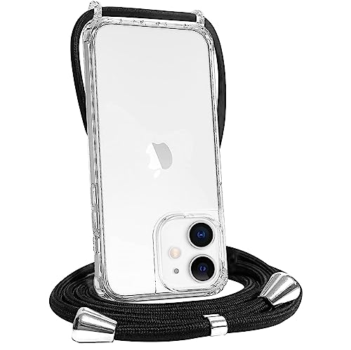 Foqencci Crossbody Case For Iphone 11 Clear Case With Adjustable Lanyard Strap Soft Slim Transparent Tpu+ Hard Pc Anti-Yellowing Anti-Scratch Shockproof Protective Phone Cover Black 6.1 Inch #TOP3