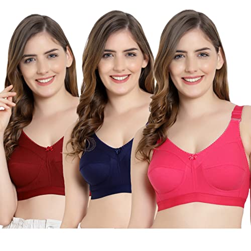 Image of BELLA BEAUTY 3 Piece Everyday Full Coverage Bra(Combo of 3)(Combo 3-010)