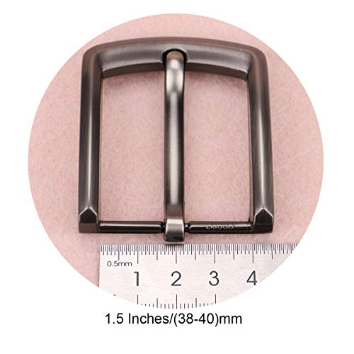 1,5 Pollici (38-40 Mm) Fibbia Della Cintura Ricambio Quadrata A Un Polo Per Uomo Cintura Da Donna (Grigio08) - 5