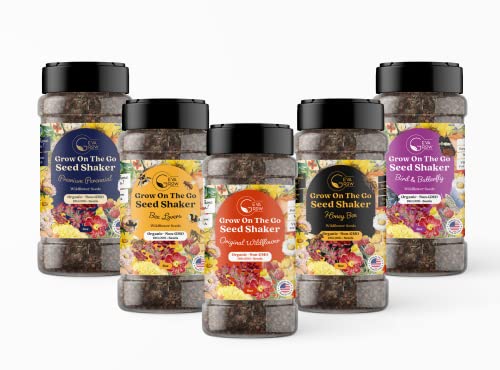 Bulk Wildflower Seed Mix – Annual Wildflower Seed Shaker By Gevagrow | Bulk 180,000+ Seeds Shaker | 23 Variety Flower Seeds For Planting In Pots & Outdoor Gardens | No Messy Bags Or Packets | 8 Ounce #TOP7