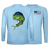 HDE Mens Athletic Performance Shirt Long Sleeve Light Blue Mahi - M