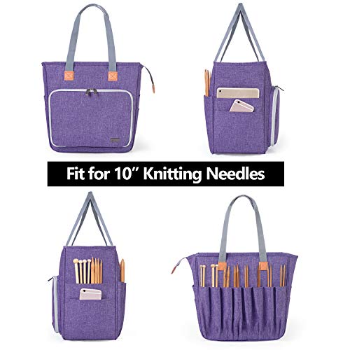Luxja CALX04602 Knitting Tote Bag, Yarn Storage Bag thumb #4