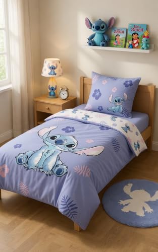 Funda nórdica Stitch azul de algodón transpirable para dormitorio adolescente 7