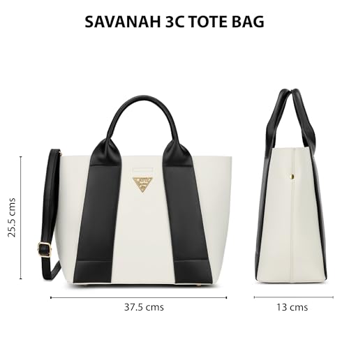 Image of Lavie Signature Women's Savannah 3C Tote Handbag for Women | Tote Bag for Work | Ladies purse | Stylish Shoulder Bag | Gift for Women