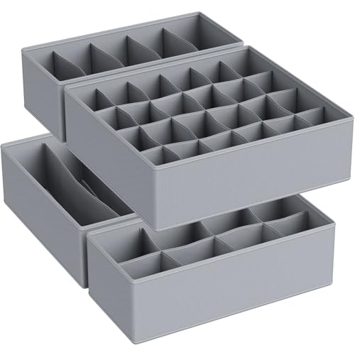 Lifenite 3 Aufbewahrungsbox Kinder, Faltbare Tier Stoffspielzeug Aufstellbare Aufbewahrungsbox für Wohnzimmer, Kinderzimmer, Kinderspielzimmer, Kindergarten (Grau, Kleine Größe für Unterwäsche)