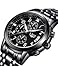 Men's Stainless Steel Wrist watches Men Waterproof Analog Quartz watch Fashoin Business Black Watches