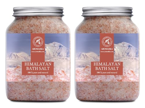 Himalayan Pink Crystals – Natural Mineral Salt – 2 × 46 oz Set – Coarse Crystals for Bath, Spa, and Home Relaxation – Skin Care, Body Soak, Aromatherapy