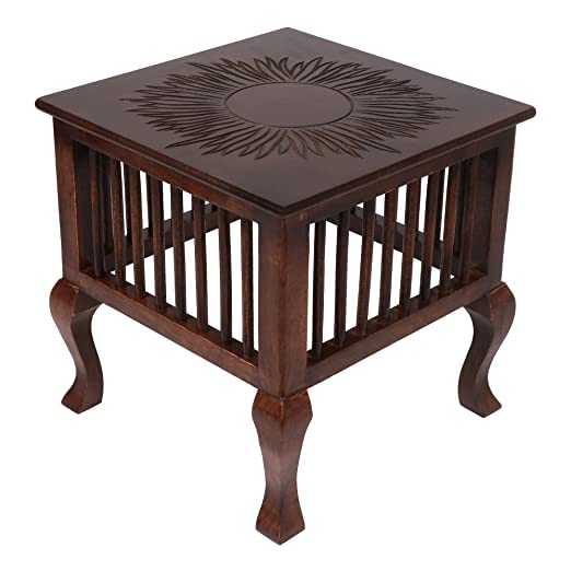 Image of CROWN ART SHOPPEE Living Room, Bedroom Furniture Square Top Side End Accent Table