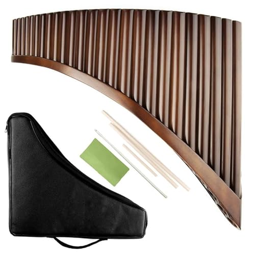 Pan Flute Instrument G Key 25 Pipes Pan Flute Pan Pipes Woodwind Musical Instrument Traditional Bamboo Made Pan Flute(L,B-G)