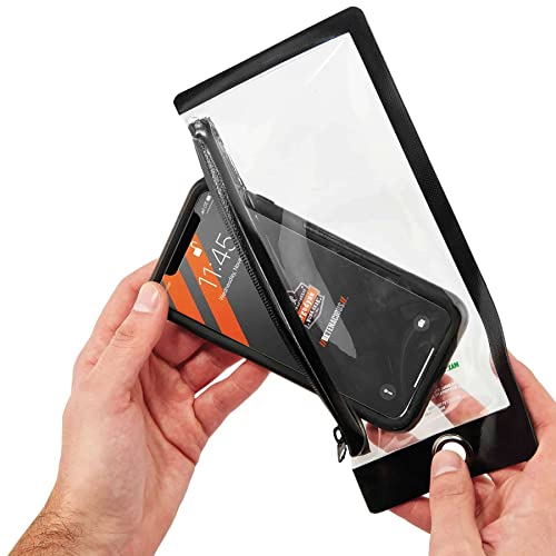 Ergodyne Cell Phone Tethering Kit, Includes Water Resistant Zippered Phone Sleeve & Tethering Lanyard, Squids 3195 Black #TOP7