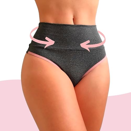 Kit 8 Calcinhas Modeladoras Cós Alto - Compressão para Barriga, Cintura Alta, Sem Costura, Forro 100