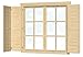 Produktbild SKAN HOLZ Fensterläden für Doppelfenster Gartenhäuser - Zubehör, natur, 2.5 x 57.5 x 123.5 cm