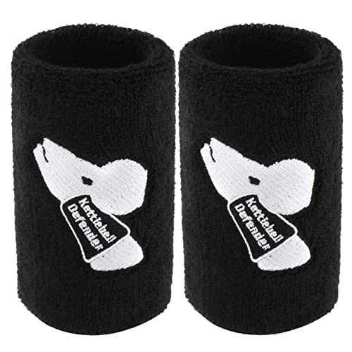 Geardeangloow 2x Kettlebell Wrist Guards Wrist Brace for Men Women Weight Lifting Black