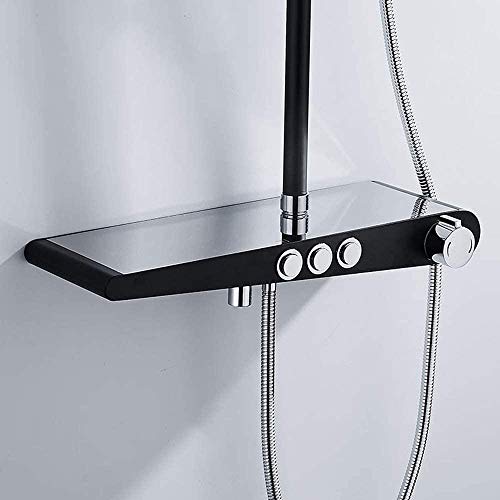 Ensemble de douche anticalcaire cuivre noir pour douche de salle de bain