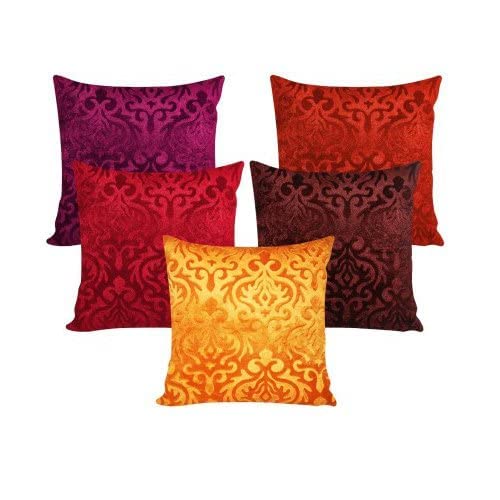 MSenterprises Cushion Cover Velvet for Sofa Bedroom Kids Room 16 x 16 Inches Throw Pillow Soft Cover Set of 5 (Color Orange) (B09QL3ML7Z) Amazon Price History, Amazon Price Tracker