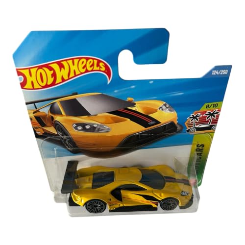 Hot Wheels 2016 Ford GT Race Amarillo 1:64 miniatura 4