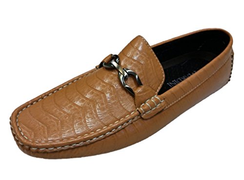 Mardini Men's Casual Shoe Loafer Italian Style Slip On (8 D(M), Tan)