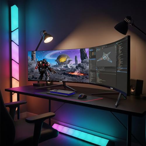 Image of Kado 2-Pack 34 inch 21:9 Ultrawide Curved 1500R 165Hz 2560x1080 Gaming Monitor | AMD FreeSync Premium DisplayPort HDMI, Stacked Gaming Multi-View Split Screen Streaming, VESA Mount Built-in Speakers