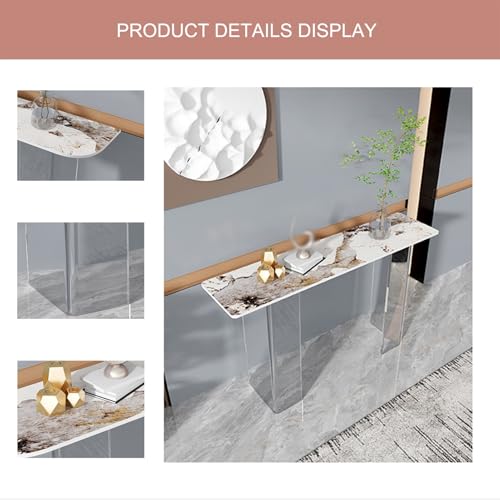 Mesa de consola moderna para sofá y entrada de pasillo en color blanco 3