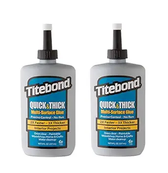 Titebond Quick & Thick Multi-Surface Glue (2-Pack), 8 oz