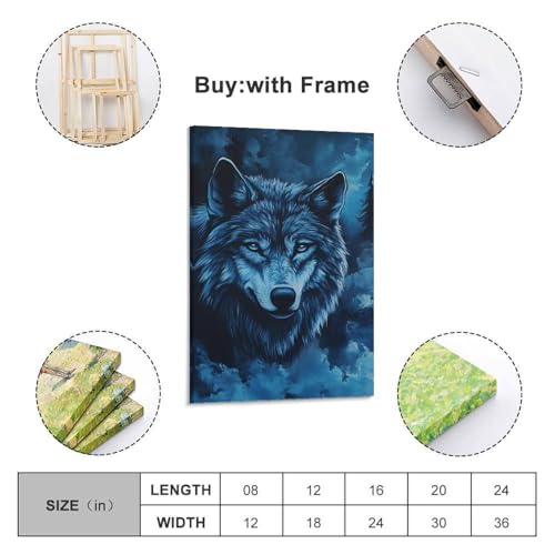 Impression sur toile premium loup d'une qualité d'image exceptionnelle pour salon