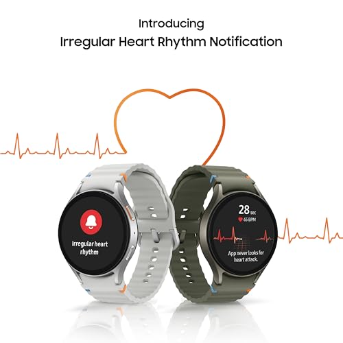 Image of (Refurbished) Samsung Galaxy Watch 7 (40mm, Cream, BT+LTE) with 3nm Processor | Dual GPS | Sapphire Glass & Armour Aluminum | 5ATM & IP68 | HR, SpO2, BP & ECG Monitor