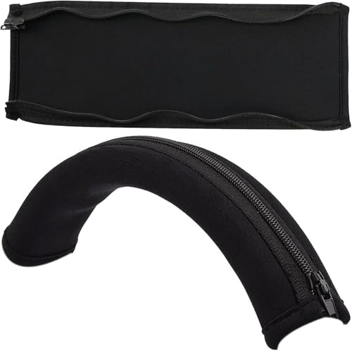 Image of Headband Cover Compatible with Audio-Technica ATH-M50 / M50X / M50XWH / M50XBT / M50XBT2 / M50S-LE / M50xSTS Headphones | Replacement Headstrap Pad Sleeve - Black