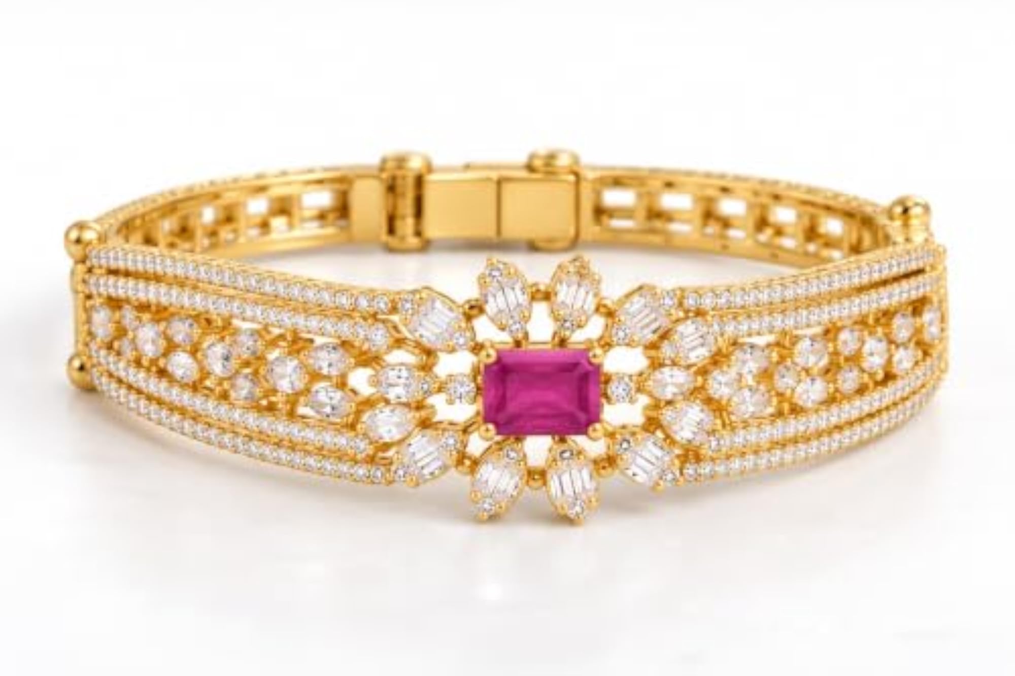 Women's Scarlet Ruby American Diamond Bracelet