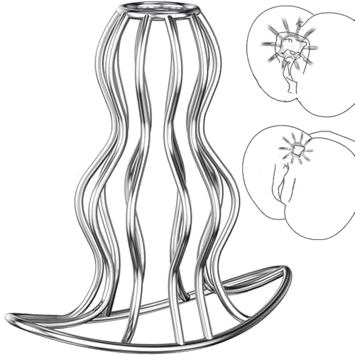 Tunnel Plug Hollow Butt Plug Tapered Metal Butt Plug Prostate Massager Anal Stretcher Expander for Anal Training Dilator BDSM Anal Sex Toy Anal Speculum for Gay Men Women Couples