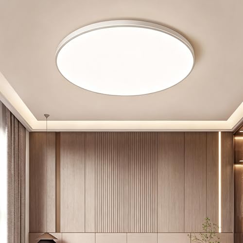 Éclairage de plafond LED moderne rond noir 30cm dimmable pour maison