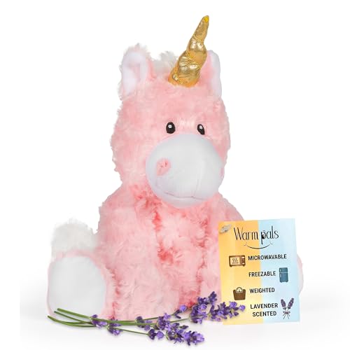 Princess Pink Unicorn - Microwavable & Weighted Plush Stuffed...