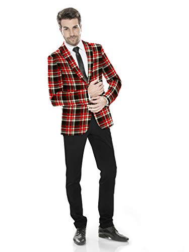 Men's Plaid Blazer 2 Button Lightweight Regular Fit Checked Plaid Suit Sport Coat Jacket Casual Daily Jacket Sport Coat2