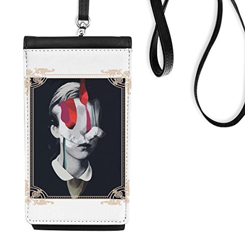 Porte-monnaie suspendu avec motif abstrait pour grand smartphone