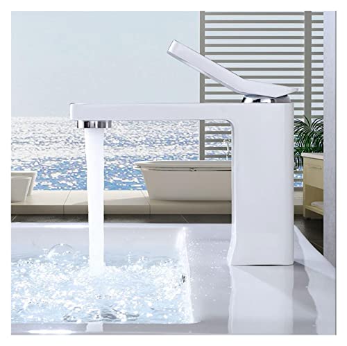 Robinet de bassin blanc anti-calcaire pour remplacer votre vieux mitigeur de salle de bain