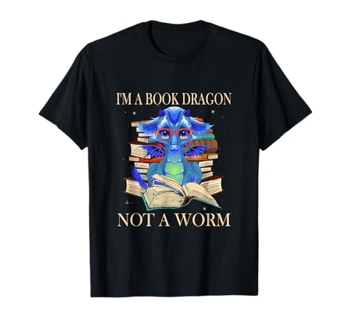 I'm a Book Dragon Not a Worm Funny Dragons Jokes