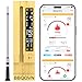 WLAN Sub-1G Fleischthermometer mit unbegrenzter Reichweite, digitaler Smart-Basis & 7 NIST-zertifizierten Sensoren –Umgebungstemperatur-Überwachung für BBQ,Grill,Ofen &Smoker (1 Stück, Schwarz, Klein)