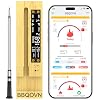 BBQOVN WiFi Sub-1G Wireless Meat Thermometer Unlimited Range 7 NIST Certified Sensors with Ambient Temp 2 Temp Monitoring Ways Digital Smart Base and App for BBQ, Smoker, Grill, Oven (Single Probe)