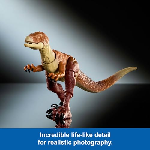 Mattel Jurassic World Hammond Collection Dinosaur Action Figure Ornitholestes, Premium Design with Realistic Eyes, 18 Articulated Joints & Extra Hands JKM91