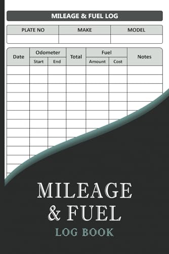 Mileage And Fuel Log Book: Logbook for Recording Vehicle Mileage ...