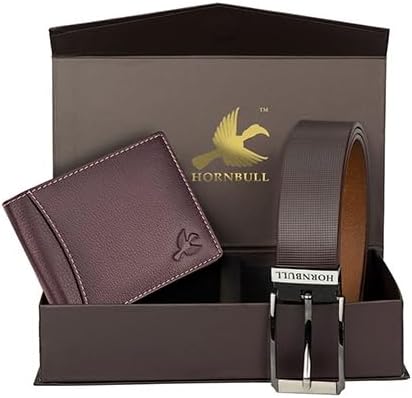 Wallet for Men | Brown Wallet and Belt Gift Hamper for Men | Leather Wallets for Men | Men’s Combo Gift Set